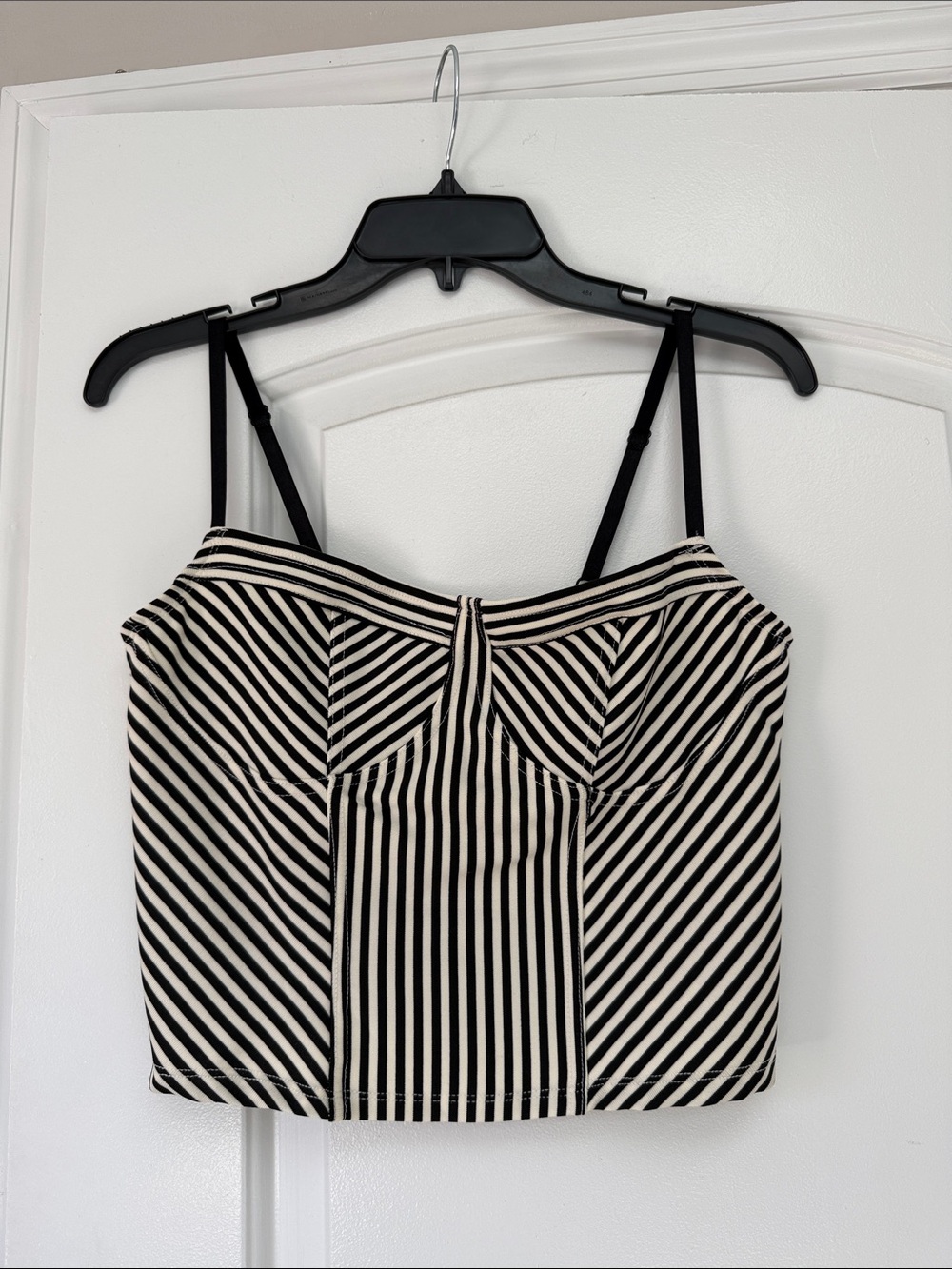 Cider Black and Cream Striped Bustier Camisole